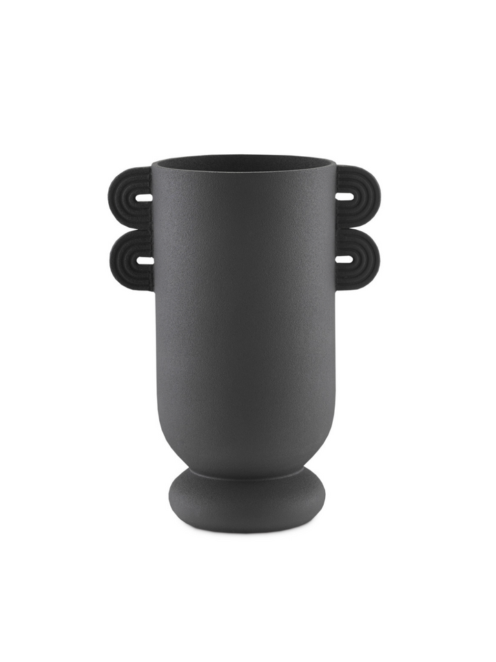 VASE CERAMIC BLACK STRAIGHT