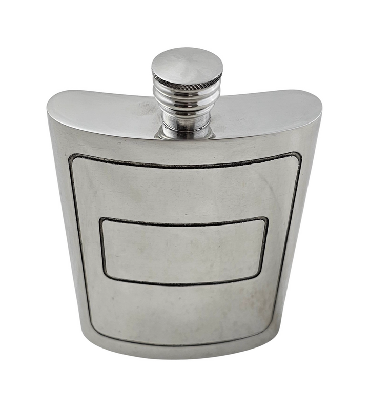 FLASK CARTOUCHE PEWTER