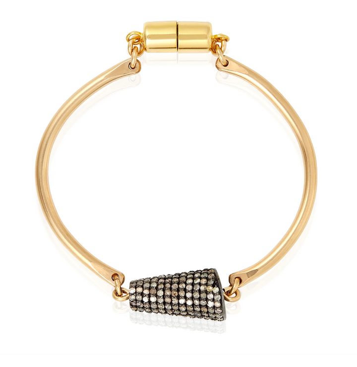 BRACELET GOLD WITH PAVE CONE #75239