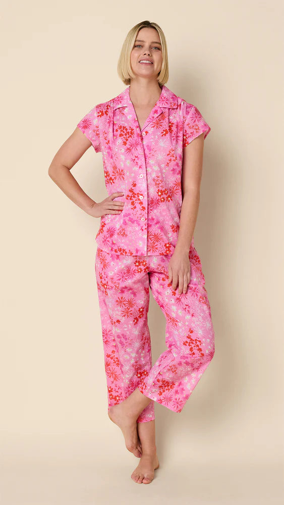 PAJAMA SET CAPRI POPPING PINK VOILE