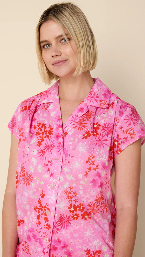 PAJAMA SET CAPRI POPPING PINK VOILE