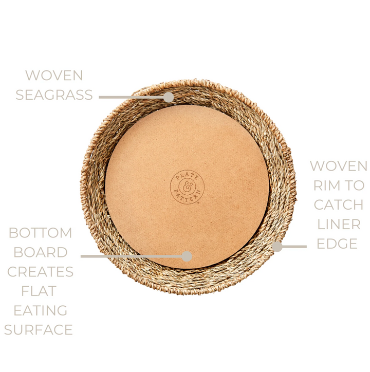 BOXED PLATES WOVEN SEAGRASS - SET OF 4 #75291