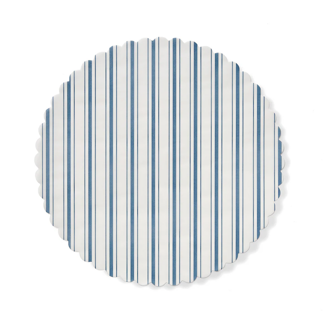 LINERS (PLATE) BLUE STRIPES - SET OF 50 #75292
