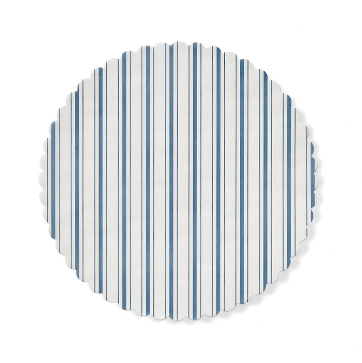 LINERS (PLATE) BLUE STRIPES - SET OF 50 #75292