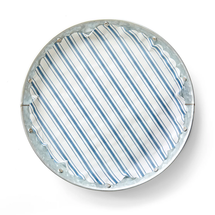 LINERS (PLATE) BLUE STRIPES - SET OF 50 #75292