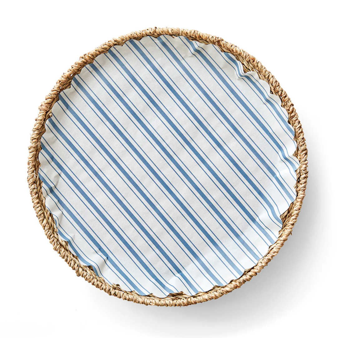 LINERS (PLATE) BLUE STRIPES - SET OF 50 #75292
