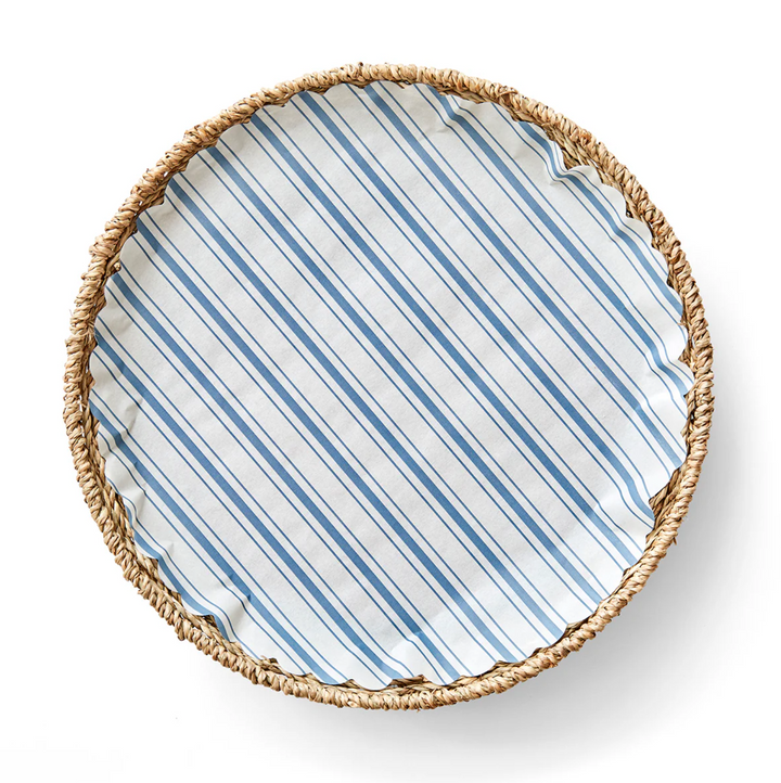 LINERS (PLATE) BLUE STRIPES - SET OF 50 #75292