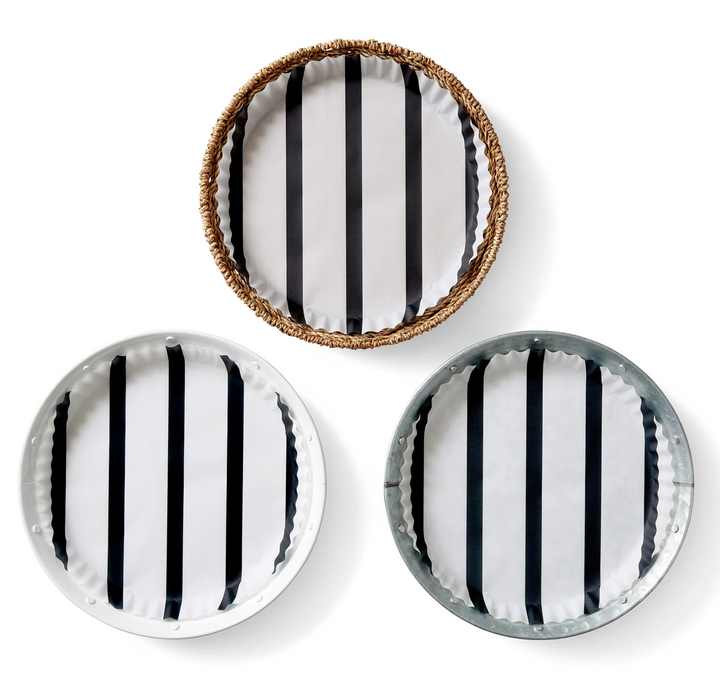 LINERS (PLATE) BLACK STRIPE - SET OF 40 #75294
