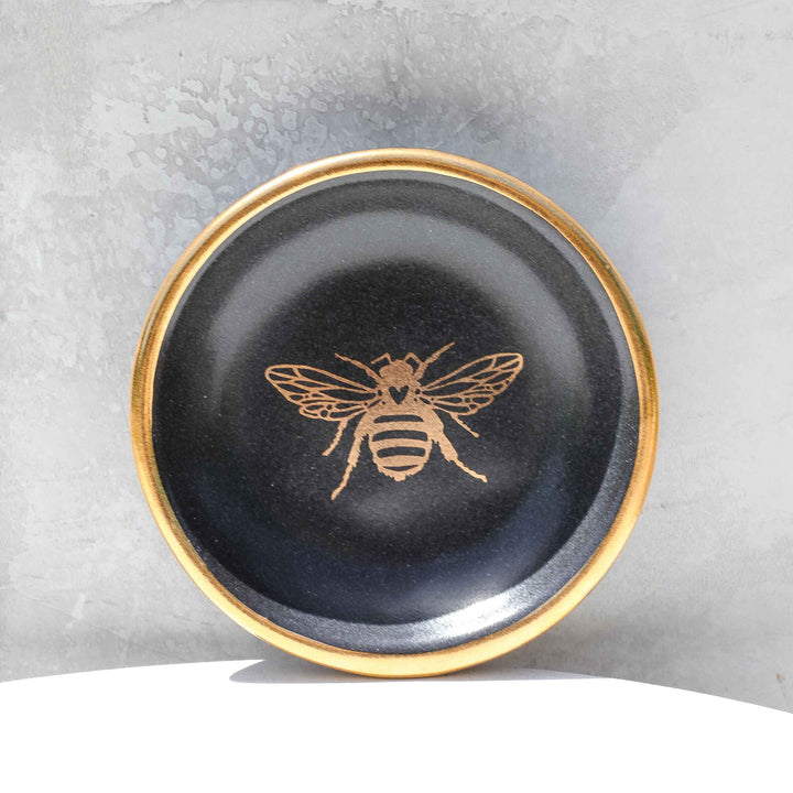RING DISH GOLD BEE BLACK #75455