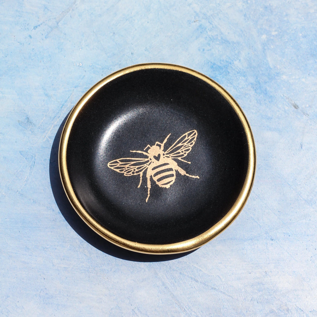RING DISH GOLD BEE BLACK #75455