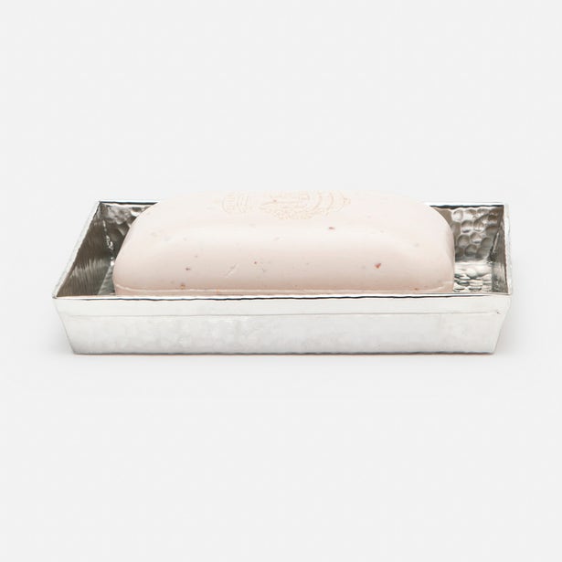 BATH COLLECTION SHINY NICKEL HAMMERED METAL