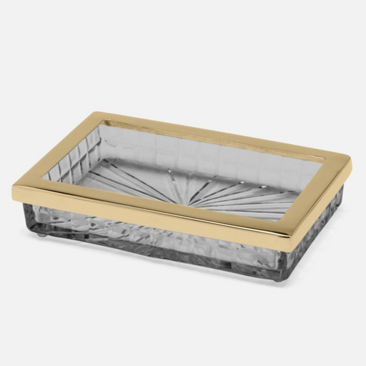 BATH COLLECTION SMOKE GLASS/BRASS