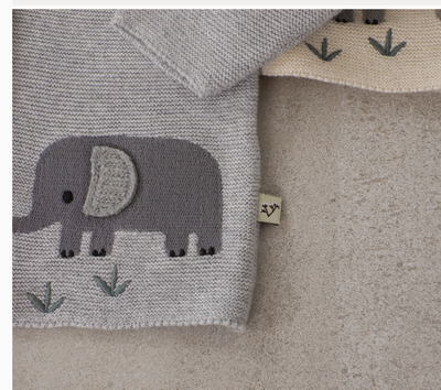 CARDIGAN ANIMAL SAFARI  HEATHER GREY