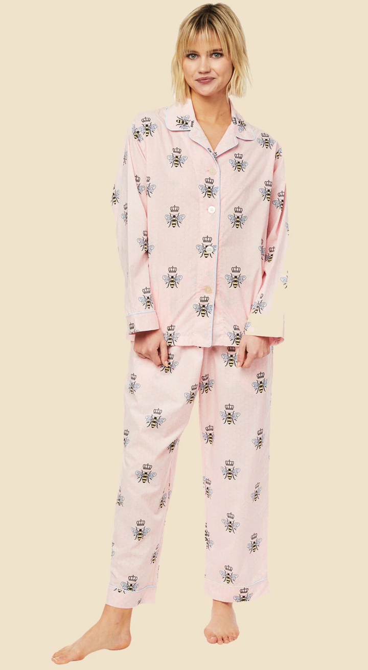 PAJAMA LONG QUEEN BEE LUXE PIMA PINK
