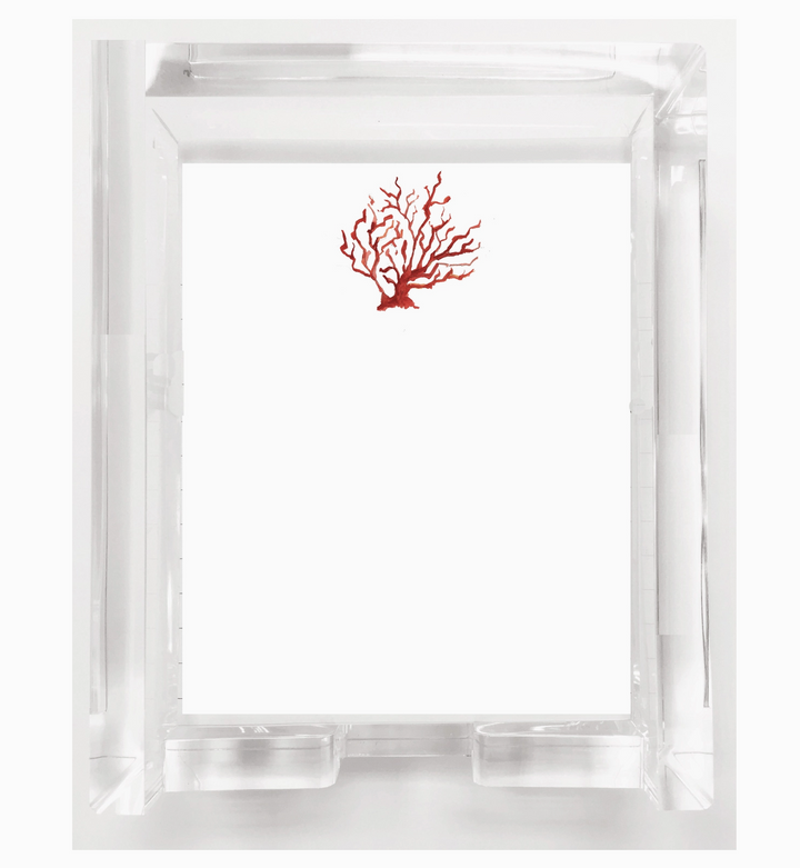 NOTEPAD CORAL WITH TRAY