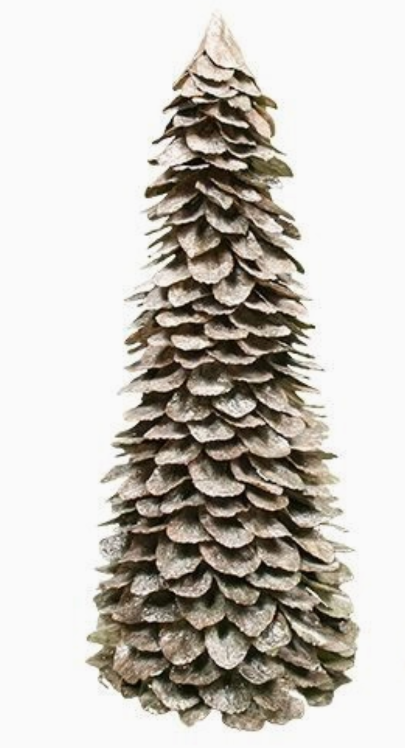 ORNAMENT CONE TREE BUTTERFLY NATURAL WHITE WASH  (Available in 2 Sizes)