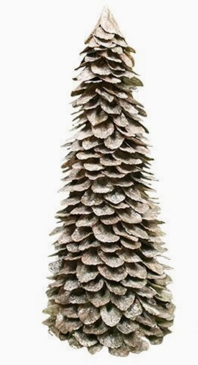 ORNAMENT CONE TREE BUTTERFLY NATURAL WHITE WASH  (Available in 2 Sizes)