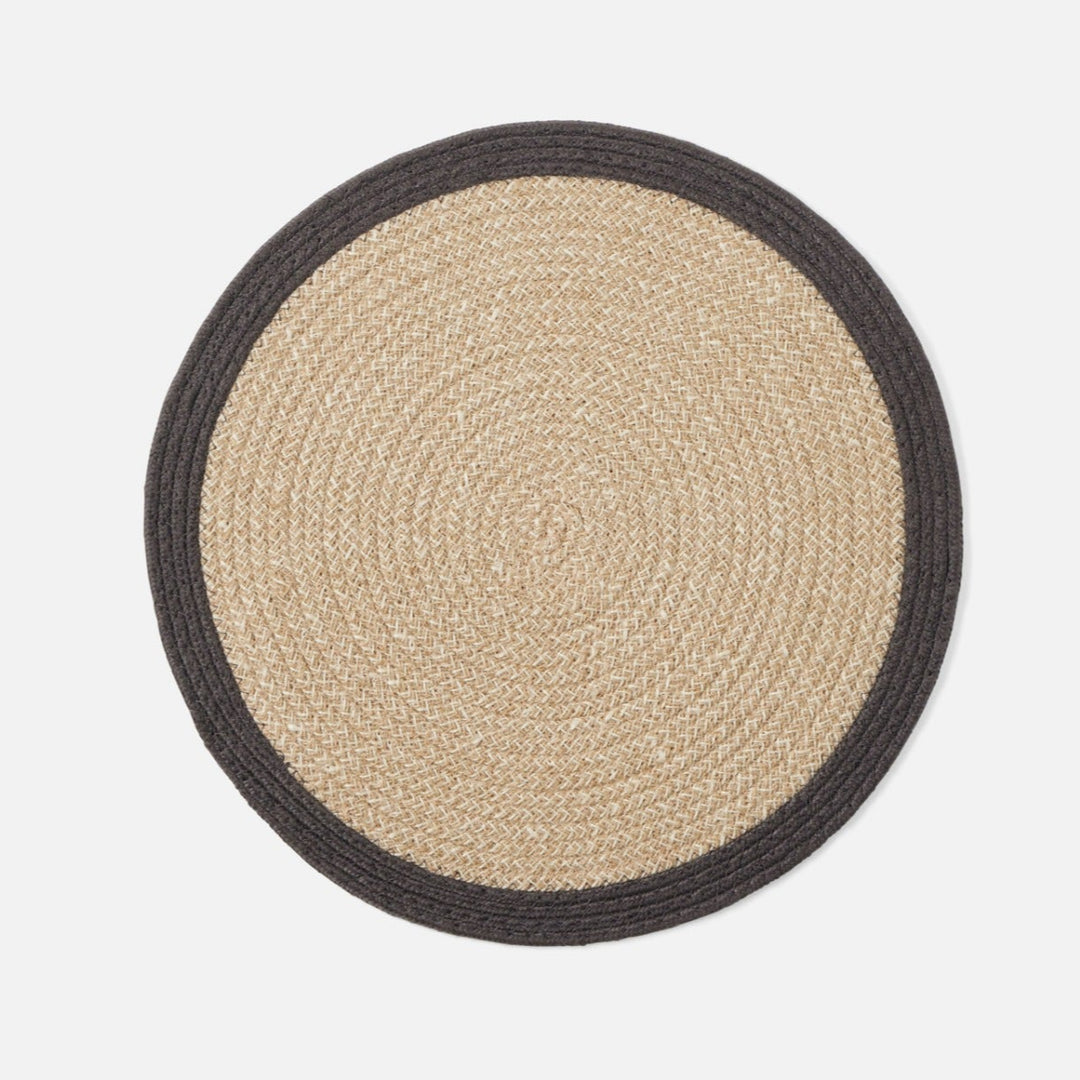 PLACEMAT DARK GRAY JUTE/COTTON