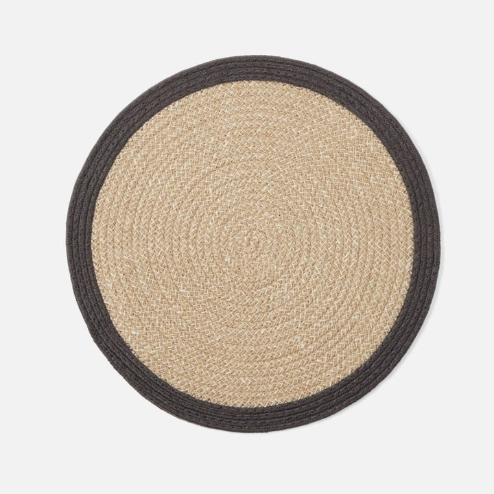 PLACEMAT DARK GRAY JUTE/COTTON