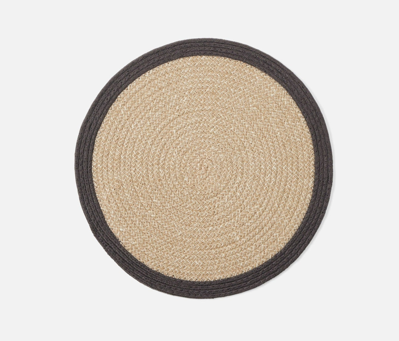 PLACEMAT DARK GRAY JUTE/COTTON (Available in 3 Sizes)