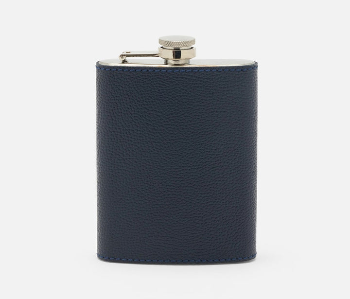 FLASK STAINLESS STEEL/FULL GRAIN LEATHER
