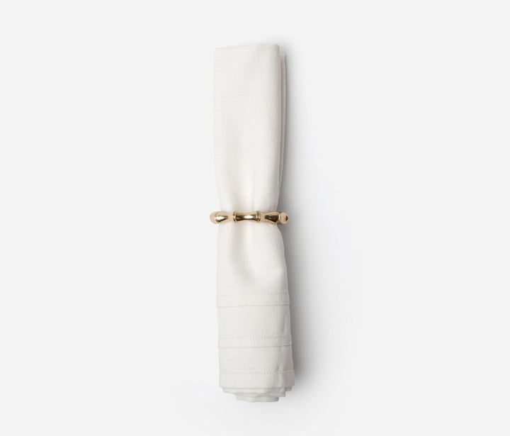 NAPKIN RING GOLD BRASS BAMBOO #75710