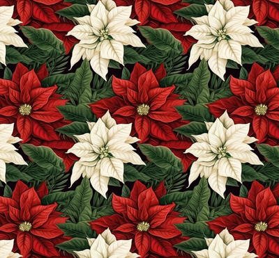 WASHCLOTH POINSETTIAS