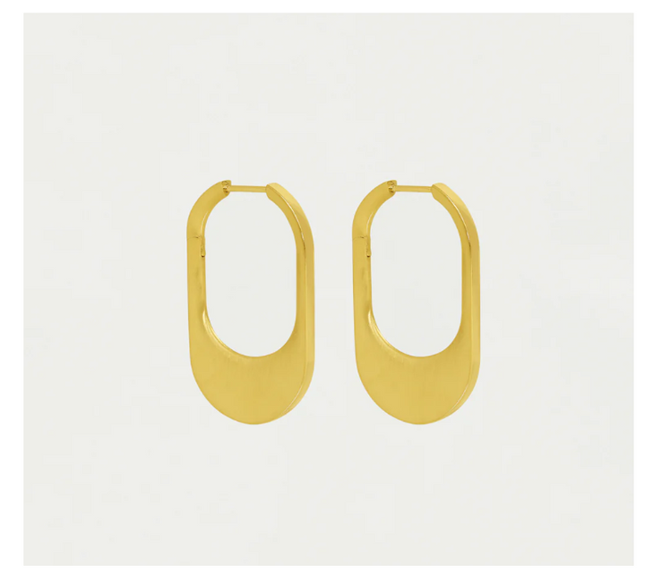 EARRINGS CROSBY HINGED HOOPS GOLD #75739