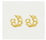 EARRINGS CROSBY LINK HUGGIE HOOPS