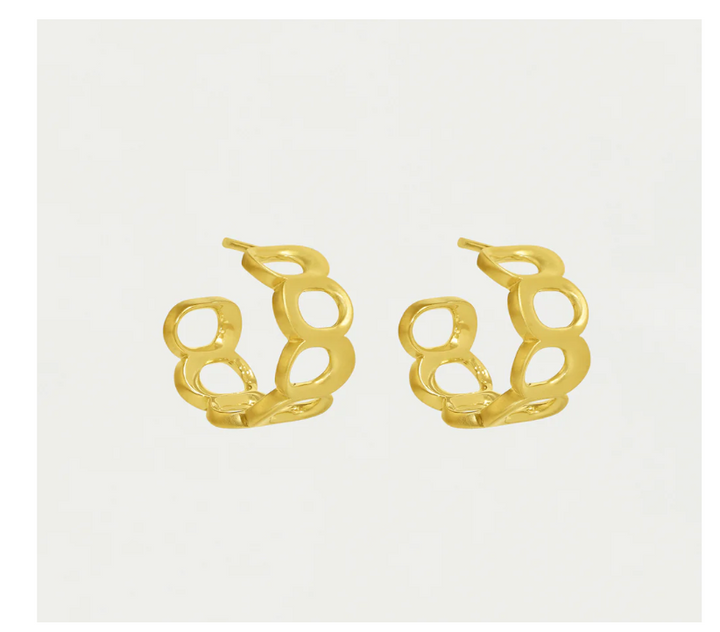 EARRINGS CROSBY LINK HUGGIE HOOPS #75740