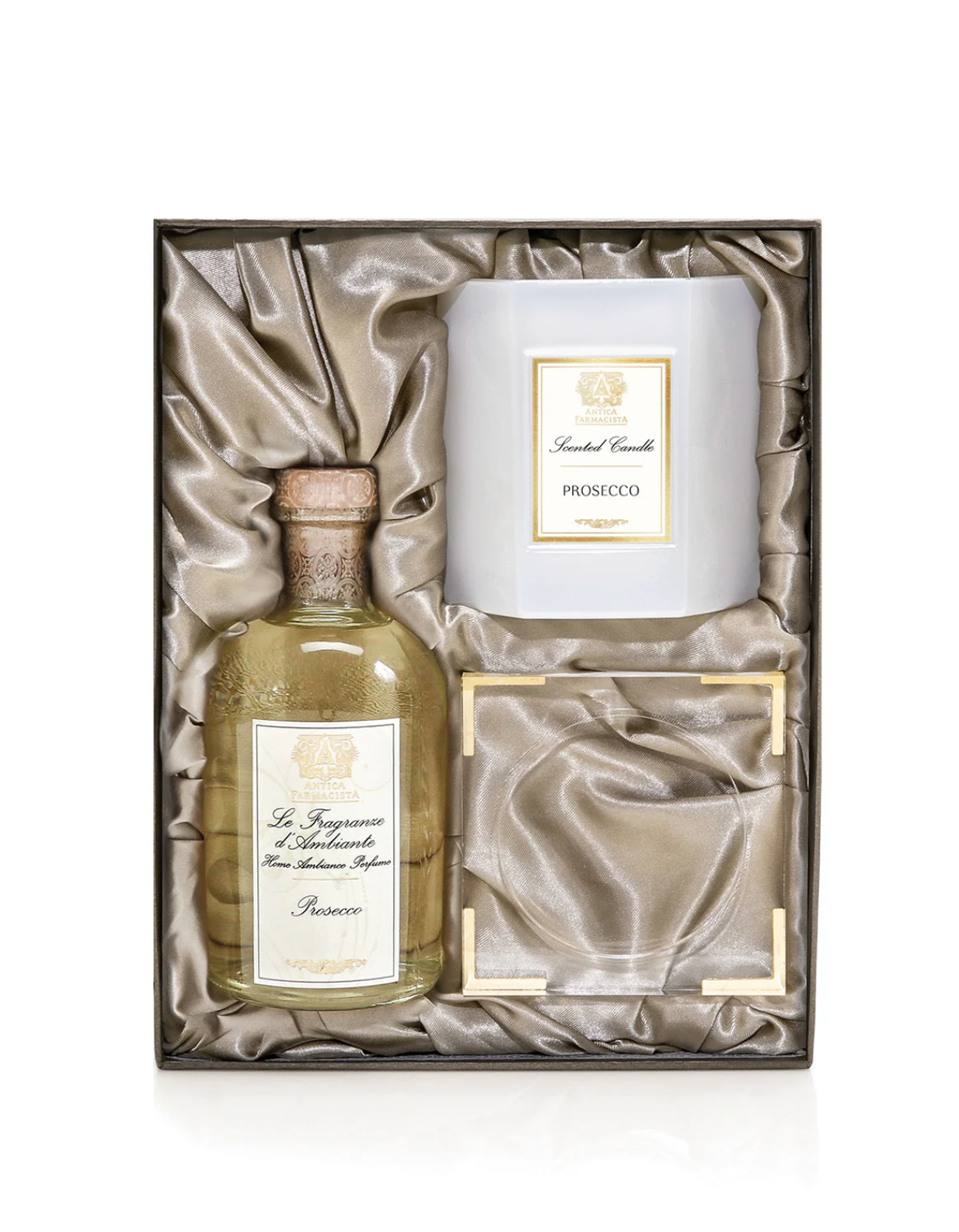 ANTICA FARMACISTA GIFT SET CANDLE & DIFFUSER PROSECCO WITH TRAY