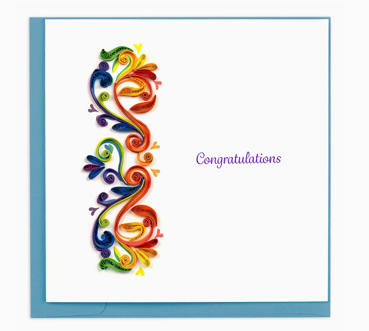 GREETING CARD "RAINBOW SWIRL" #75827