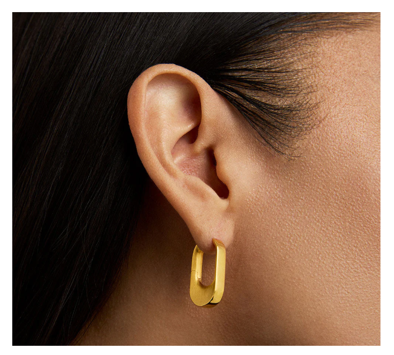 EARRINGS CROSBY HINGED HOOPS GOLD SMALL #75907