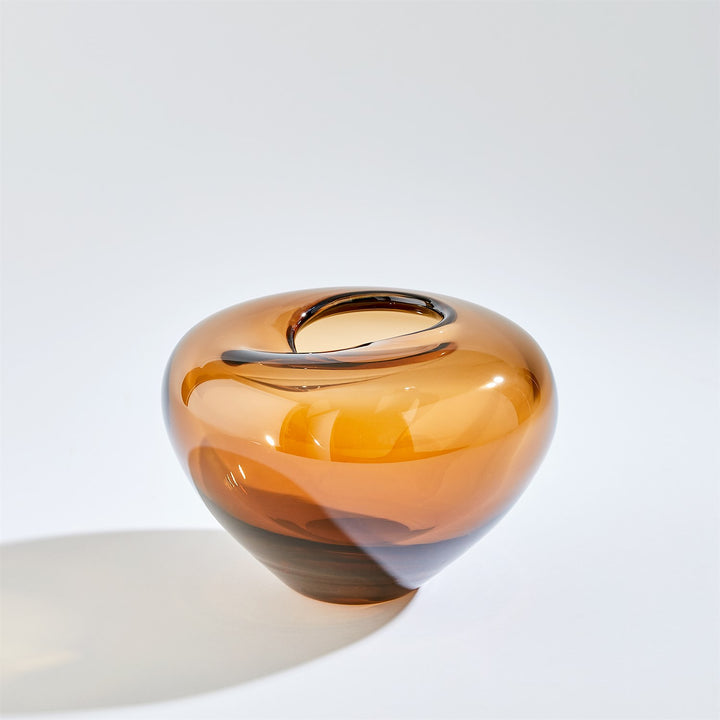 VASE DARK AMBER