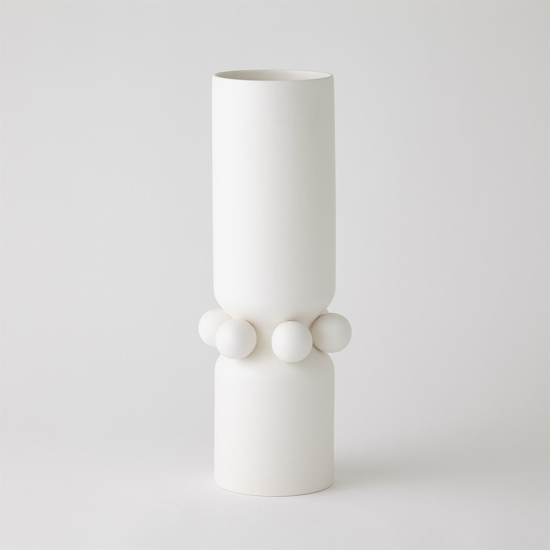 VASE MATTE WHITE BALLS