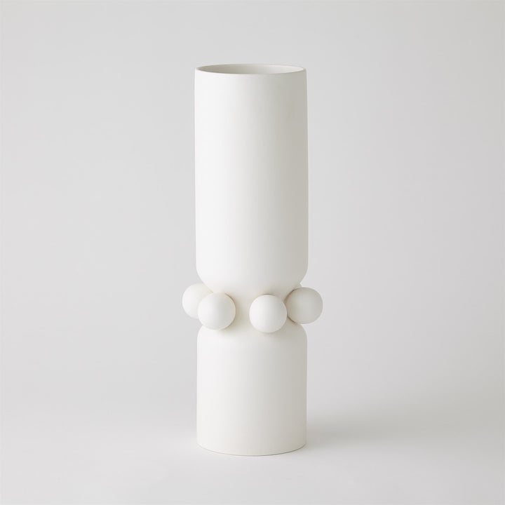 VASE MATTE WHITE BALLS