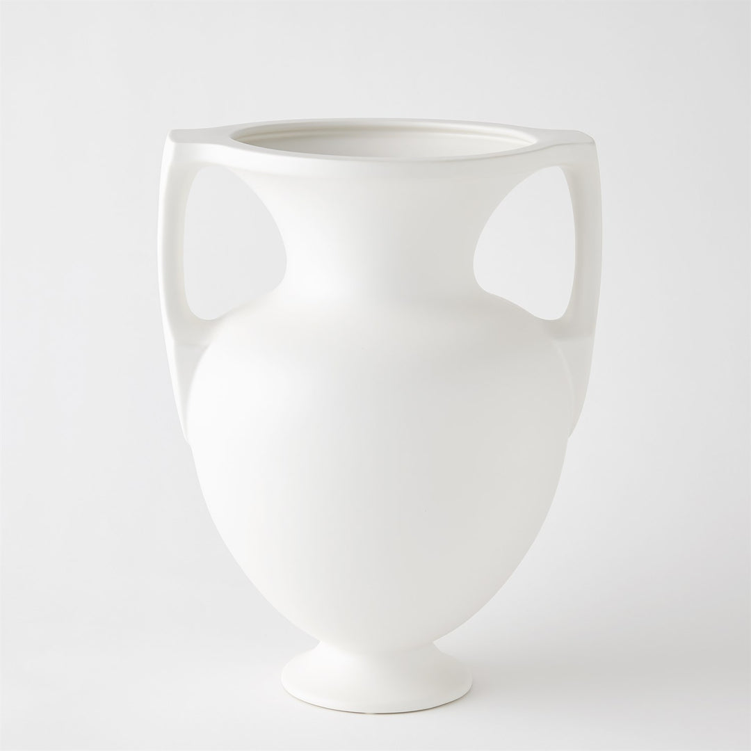 VASE GRECIAN AMPHORA MATTE WHITE