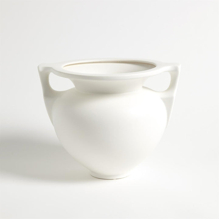 VASE GRECIAN AMPHORA MATTE WHITE