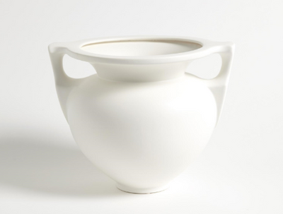 VASE GRECIAN AMPHORA MATTE WHITE (Available in 2 Sizes)