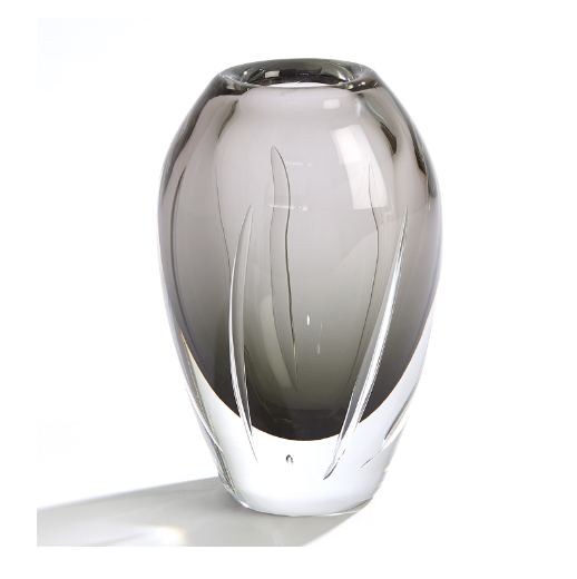 VASE GLASS GREY  (Available in 2 Sizes)