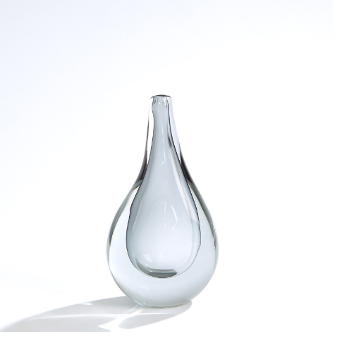 VASE STRETCHED NECK GREY (Available in 2 Sizes)