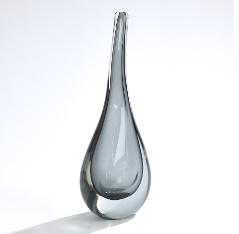 VASE STRETCHED NECK GREY (Available in 2 Sizes)