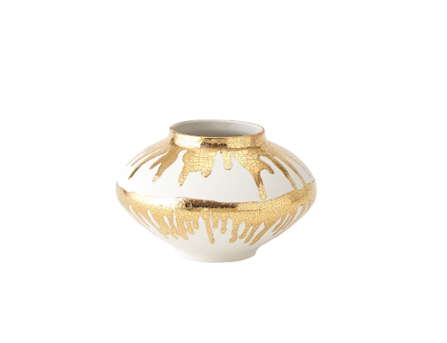 VASE GOLD DRIPS (Available in 2 Sizes)