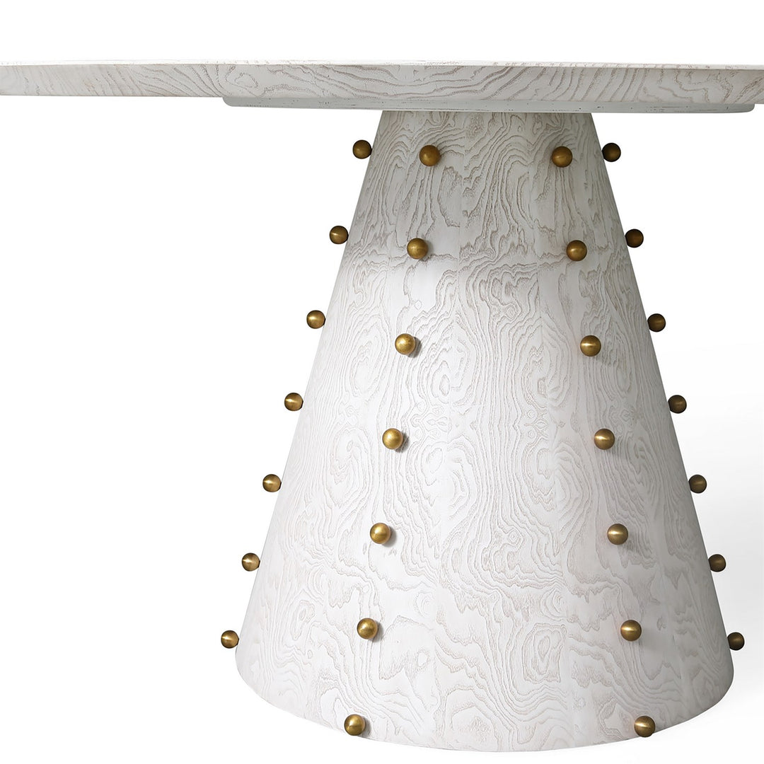 DINING TABLE WHITE BURLAP SPHERE #75998