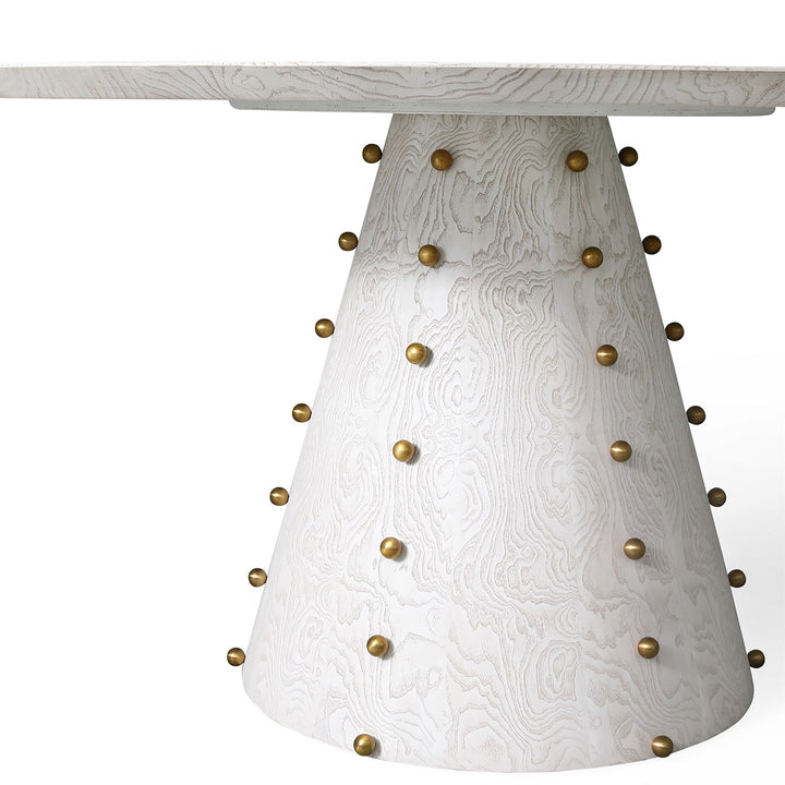 DINING TABLE WHITE BURLAP SPHERE #75998