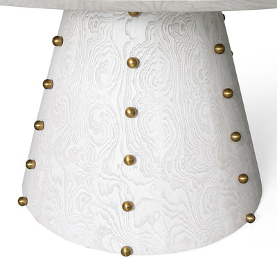 DINING TABLE WHITE BURLAP SPHERE #75998