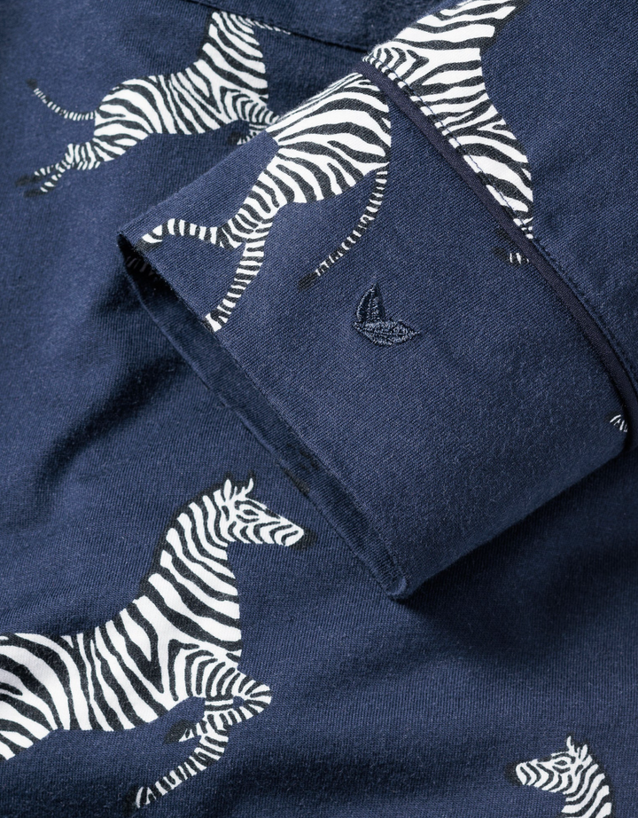 PAJAMA SET LONG SLEEVE ZEBRA DE NUIT