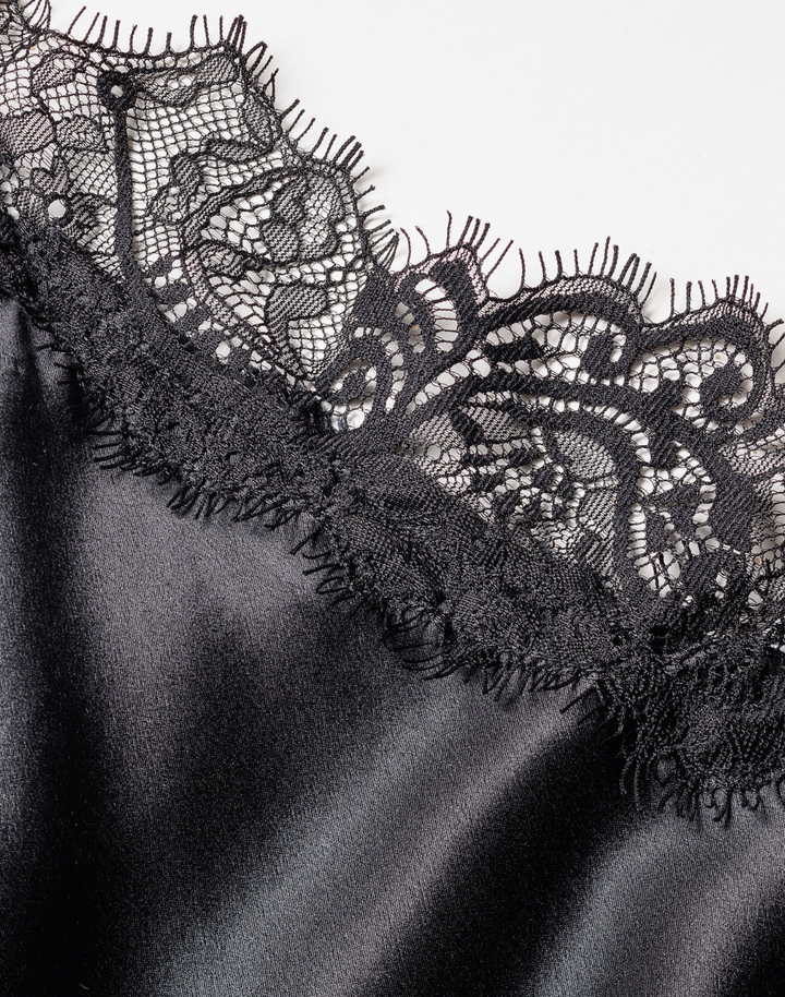 NIGHT DRESS SILK BLACK