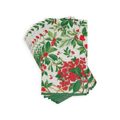 NAPKIN GUEST HOLLY CHINTZ WHITE