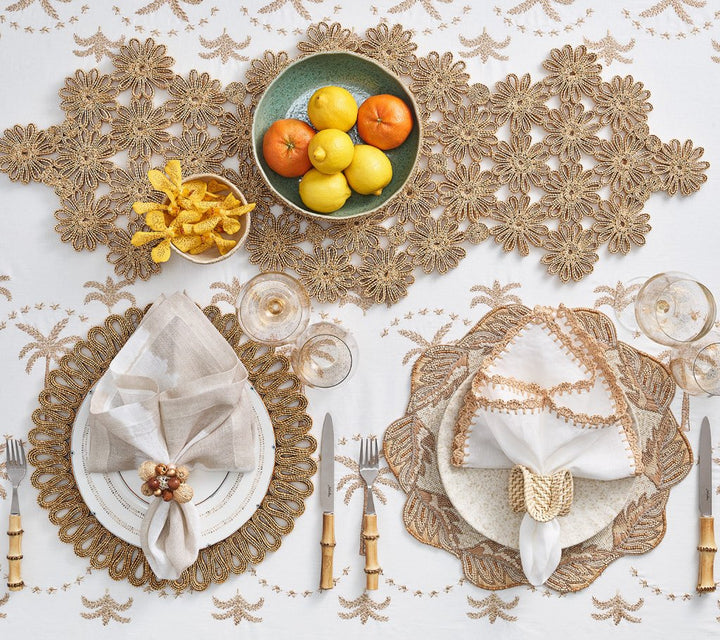 TABLE RUNNER FLORES NATURAL #76164
